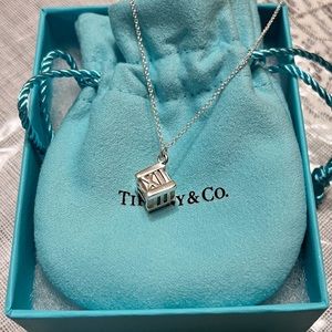 Tiffany & Co. Silver Atlas Cube Necklace